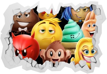 Наклейки на стену детские 3D Emoji Film 70х50