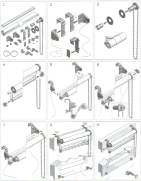 МОНТАЖНЫЕ ПЛАСТИНЫ ДЛЯ РОЛЬСТАВНЕЙ ДЕНЬ-НОЧЬ, аксессуары