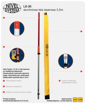 ŁATA LASEROWA NIVEL SYSTEM LS-35 DO NIWELATORA 3,5