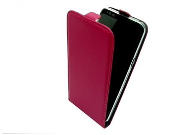 ETUI GUMA Z KLAPKĄ do Sony Xperia Z2 D6502 różowy Case Pokrowiec