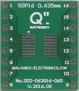 QSOP16, SSOP16, SSO16, LSSOP16 0.635mm na DIP 0.6