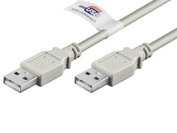 Kabel USB 2.0 AA szary USB-A / USB-A długość 5m _ [1szt]