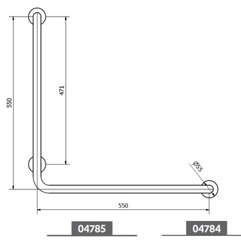 MASTERLINE Bisk СЕРТИФИКАТ УГЛОВАЯ РУЧКА L 550x550 04785