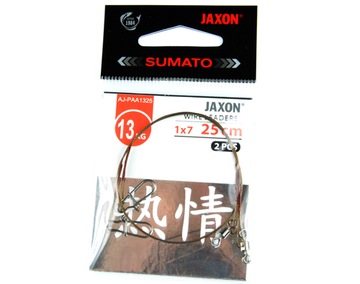 2szt przypon stalowy JAXON SUMATO 1x7 25cm 13kg