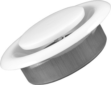 ANEMOSTAT DVS 160 WYWIEWNY METALOWY BIAŁY MALOWANY Z KOŁNIERZEM ŚR. 160mm