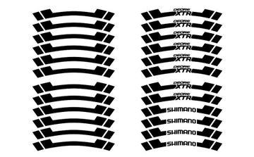 Zestaw naklejek DEORE XTR SHIMANO na koła 20mm