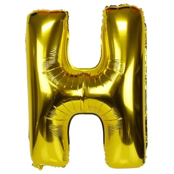 Balony Foliowe Literki Złota Foliowy 40cm Litera H