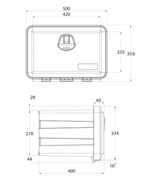 Ящик для инструментов DAKEN JUST II 500х400, эвакуатор