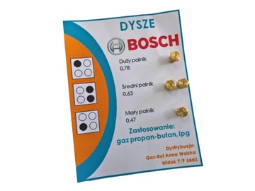 Dysze do kuchenki na gaz propan-butan BOSCH