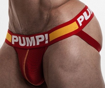 PUMP JOCKSTRAP MAJTKI L CZERWONY SIATKA