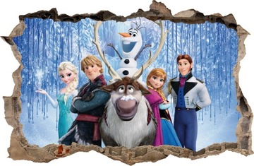NAKLEJKI NA ŚCIANĘ Dziura FROZEN ELSA 16 115x75 cm