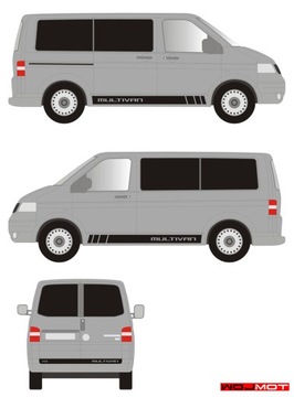 Наклейки на боковые двери VW T5 Transporter Multivan