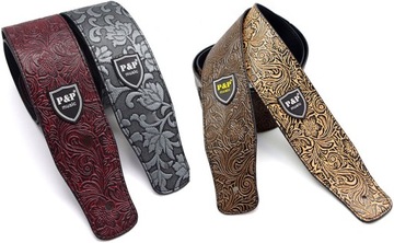 СИНИЙ КОЖАНЫЙ РЕМЕНЬ ДЛЯ ГИТАРЫ