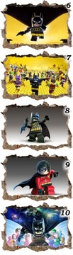 Naklejki na ścianę dla dzieci 3D Lego Batman 130x90