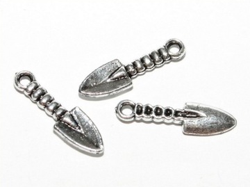SA226 Srebrny Akryl zawieszka ŁOPATKA 30szt 26mm