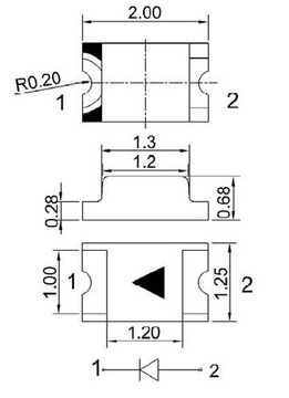 ART LED диоды SMD 0805 WHITE WARM Цена за 10 шт.