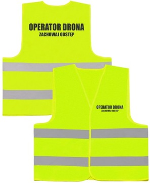 SELEDYNOWA KAMIZELKA OSTRZEGAWCZA - OPERATOR DRONA