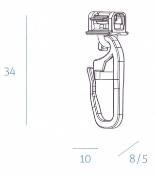 DAF 25 шт. Крючки для штор, зажимы-лягушки.