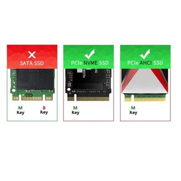 Переходник M.2 NVMe Key M на PCI-e x1 SSD