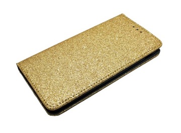Etui SMART GLITTER NA BOK DO Huawei Y6 PRO 2019 ZŁOTY