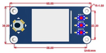 1.3inch IPS LCD 240x240 HAT nakładka Raspberry Pi