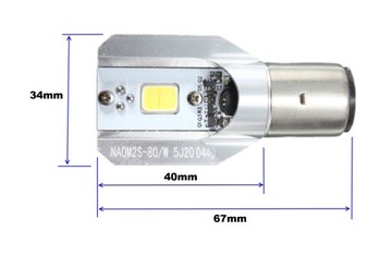 Светодиодная лампа BA20D 6В-80В, H6, S2, 960лм