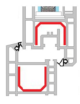 Уплотнитель оконный s-834x VEKA WEKA