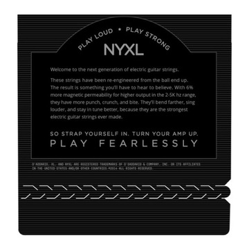 СТРУНЫ ДЛЯ ЭЛЕКТРИЧЕСКОЙ ГИТАРЫ D'ADDARIO NYXL 9-42