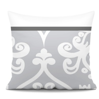 Szara Poszewka Do Narzuty 45x45 GLAMOUR