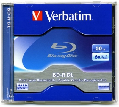 VERBATIM BD-R DL BLU-RAY 50GB 6x JEWEL CASE 1 szt.