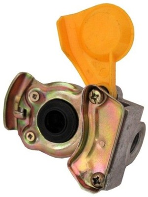 ZŁĄCZE PRZEWODU M16 ŻÓŁTE TRUCK Z ZAWOREM DAF