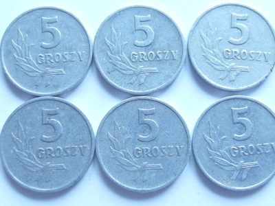 Moneta 5 gr groszy 1961 r ładna