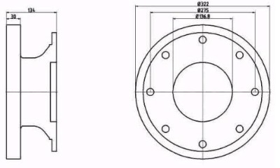 Диск ham iveco eurocargo 75 80 100 zimmermann фото №1