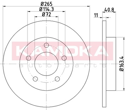 103179/KAM DISQUE DE FREIN ARRIÈRE MAZDA 3 03- KAMOKA - milautoparts-fr.ukrlive.com