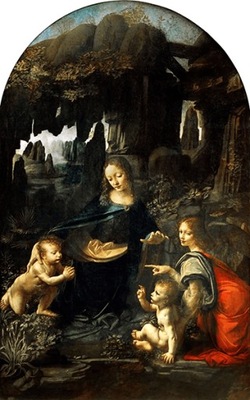 Reprodukcja obrazu Madonna w grocie - Vinci 70x40