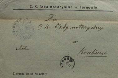 Z urzędu wolne od opłaty 1910 Koperta z obiegu