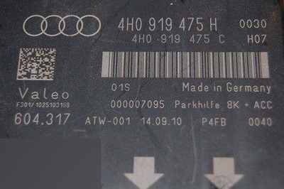 AUDI A6 A7 CONTROL UNIT PARKTRONIC 4H0919475H - milautoparts-fr.ukrlive.com