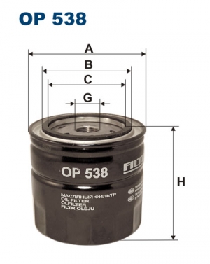 FILTRON FILTRE HUILES OP538 H=94MM JEEP 2.0-4.0, 2.1 - milautoparts-fr.ukrlive.com