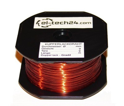 DRUT NAWOJOWY miedziany DN2E 0,15mm - 500g - 3180m
