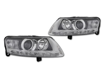 Фара bi ксенон led audi a6 c6 4f0 lift fl look фото №1