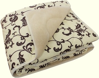 Kołdra Narzuta Koc 140x200 Wełna Camel Bawełna