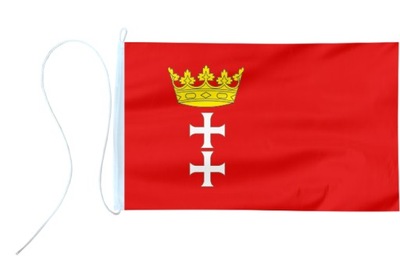 Flaga Herb Gdańska bandera jachtowa 30x20cm qg