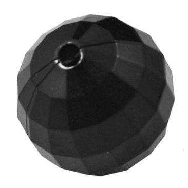 Koraliki Akrylowe Okrągłe Czarne 20mm 2szt