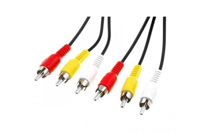 Kabel przewód Audio Video 3 x cinch 2 m