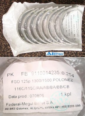 Panewki korbowodowe Fiat 125p, Polonez. NOWE