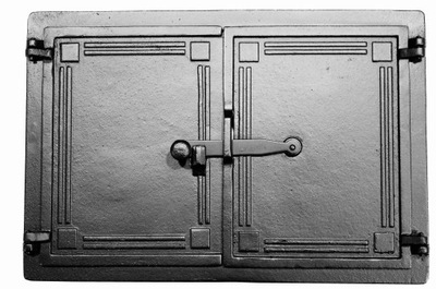 drzwiczki żeliwne wędzarni pieca chlebowego grill 48 x 33 cm