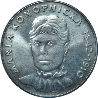 Moneta 20 zł złotych Konopnicka 1978 r mennicza