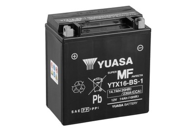 AKUMULATOR YUASA MOTOCYKLOWY YTX16-BS-1 12V 14,7AH