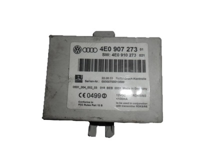 MODULE KONTROLI DE PRESSION DE PNEUS AUDI A8 D3 4E0907273 - milautoparts-fr.ukrlive.com