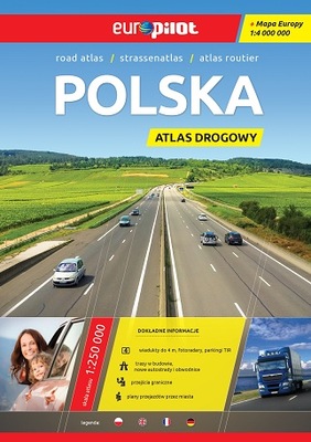 Polska atlas samochodowy 1:250 t MAPA EUROPA 2016r
